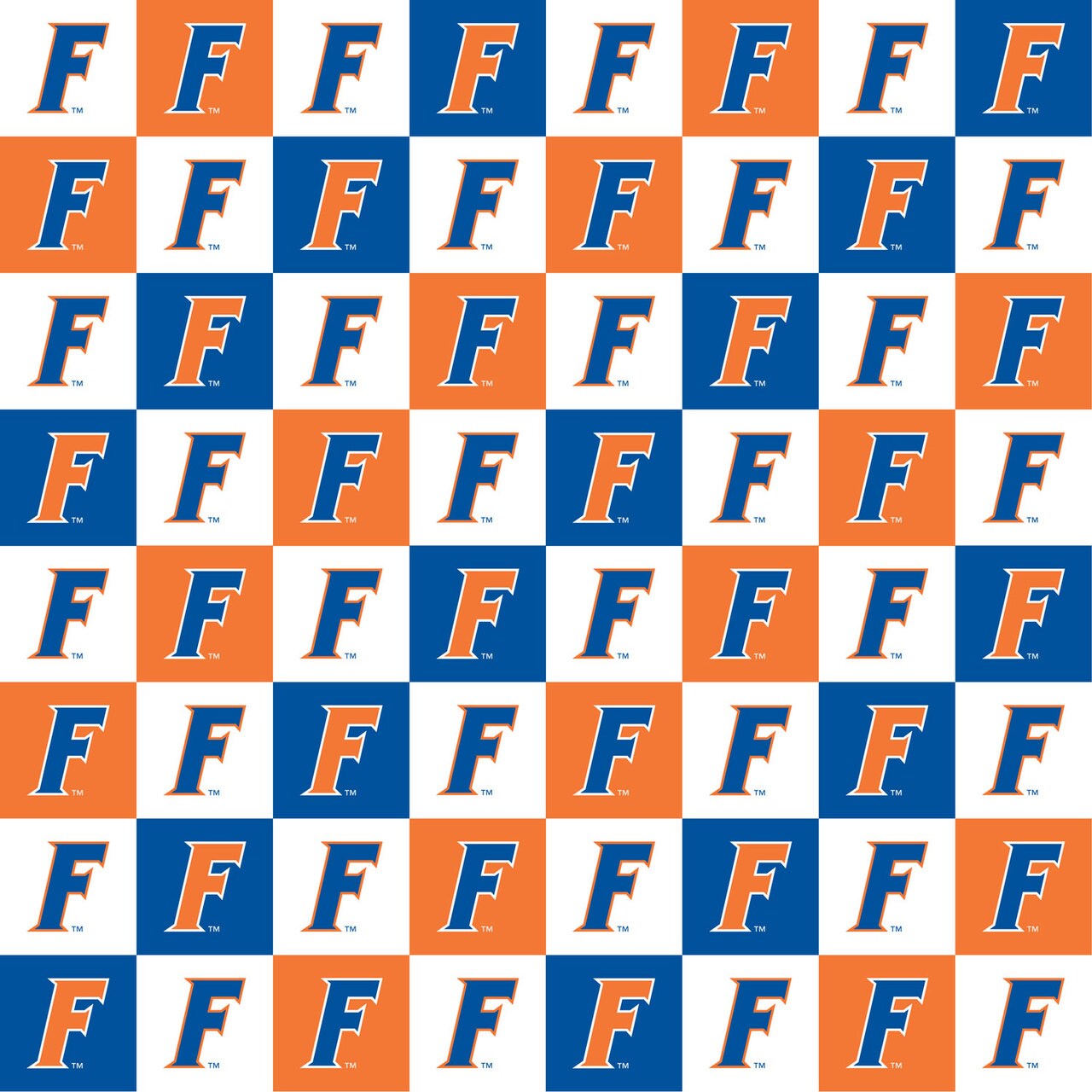 Sykel Enterprises-University of Florida Cotton Fabric-Florida Gators Collegiate Check Cotton Quilting Fabric